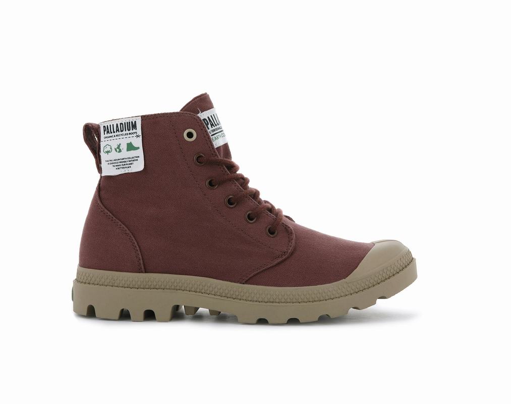 Botas Palladium Pampa Hi Organic Hombre - Rojas Oscuro ||ZIAP-06591||